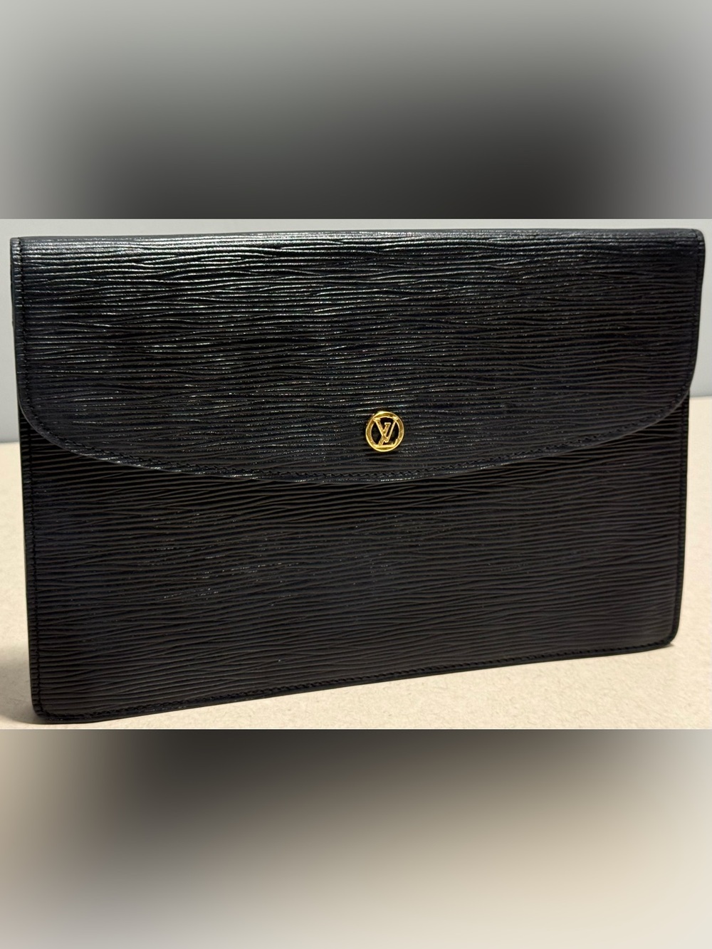 Louis Vuitton Vintage Montaigne Clutch Bag Epi Textured Leather